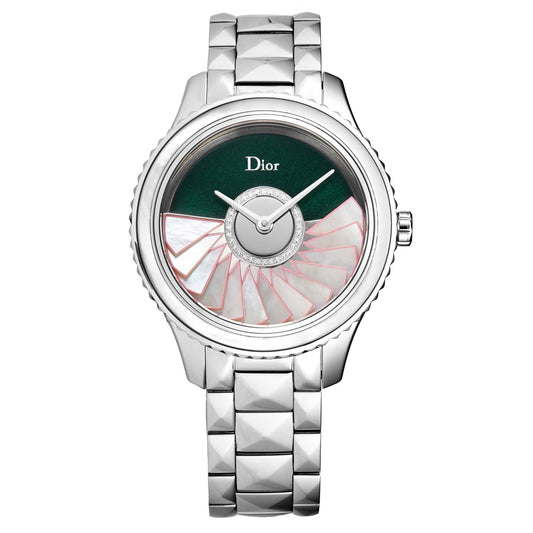Christian Dior Women's CD153B11M002 'Grand Bal' Green Diamond Dial